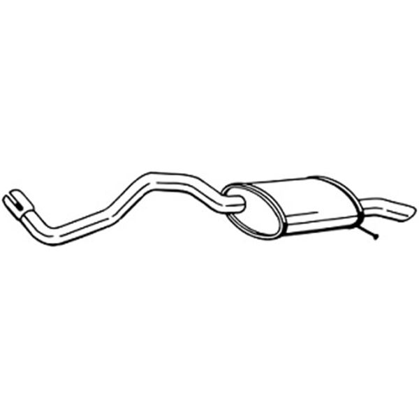 1 silencieux d'échappement arrière Bosal 200097