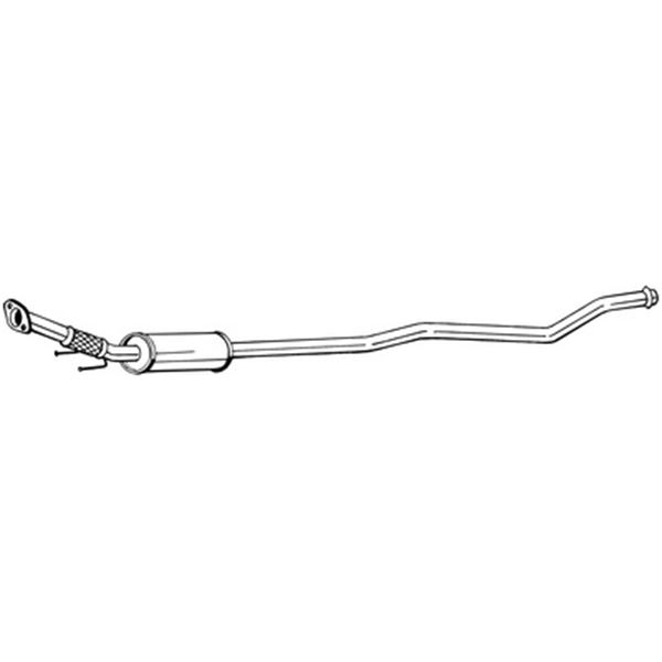 1 silencieux d'échappement intermédiaire Bosal 286449