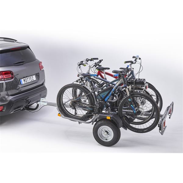 Porte-vélos remorque sur attelage Mottez Zeus pour 4 vélos