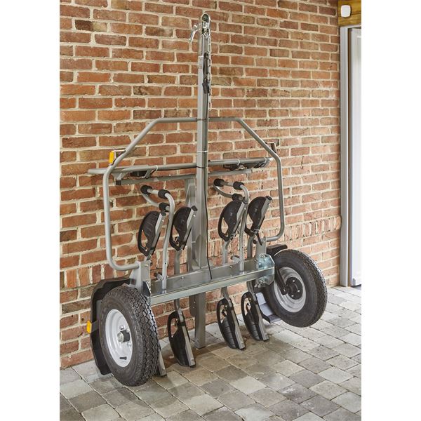 Porte-vélos remorque sur attelage Mottez Zeus pour 4 vélos