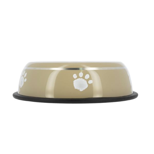 Gamelle inox avec jonc pvc anti-dérapant taille S
