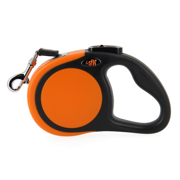 Laisse rétractable pour chien 5m orange