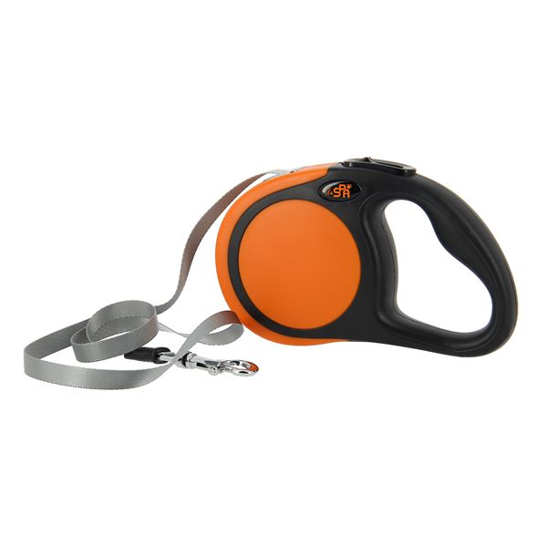 Laisse rétractable pour chien 5m orange
