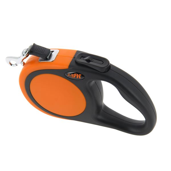 Laisse rétractable pour chien 5m orange
