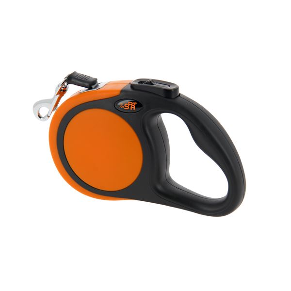 Laisse rétractable pour chien 5m orange