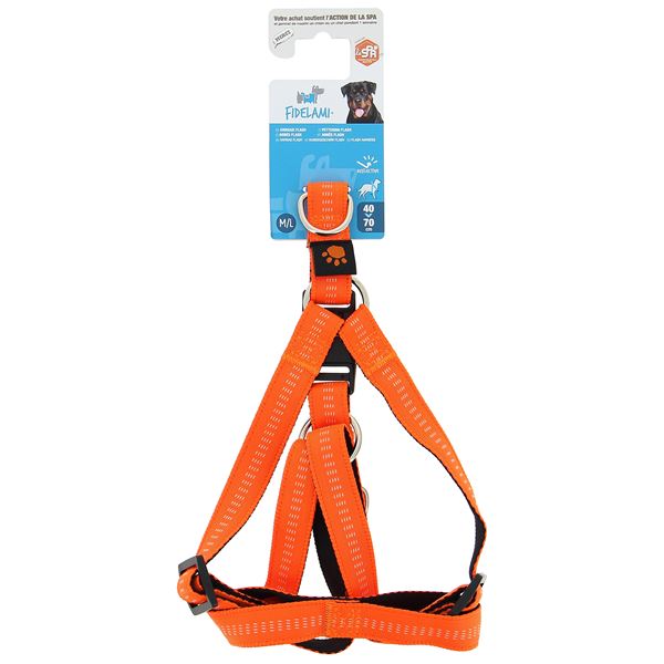 Harnais chien réglable taille M/L coutures réfléchissantes