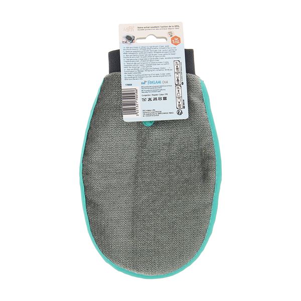 Gant de toilettage 2 faces pour animaux, universel main droite ou gauche