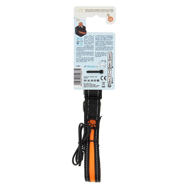 Collier chien lumineux led taille U
