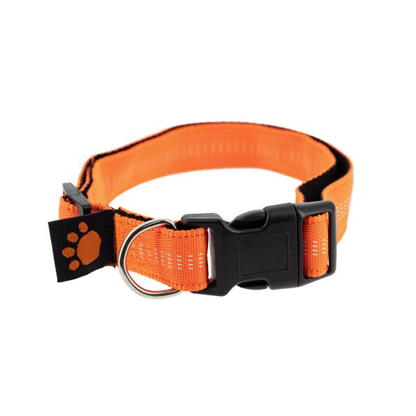 Collier chien réglable taille M/L coutures réfléchissantes
