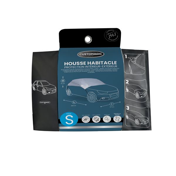 Housse de protection d'habitacle Eté/Hiver Taille S Customagic