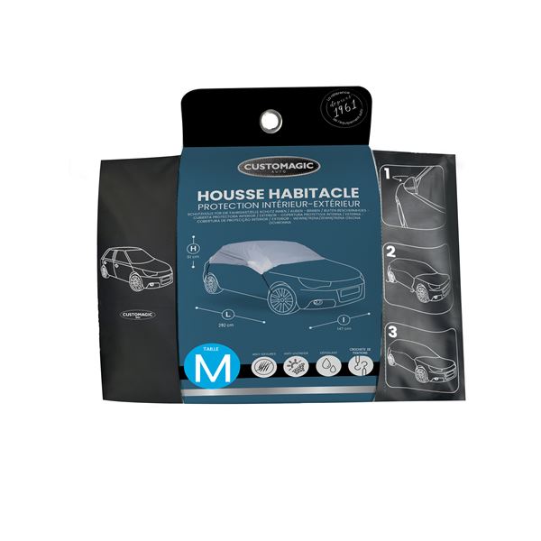 Housse de protection d'habitacle Eté/Hiver Taille M Customagic
