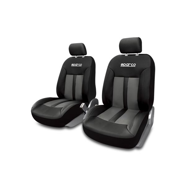 2 HOUSSES AVANT SPARCO GRIS/ NOIR