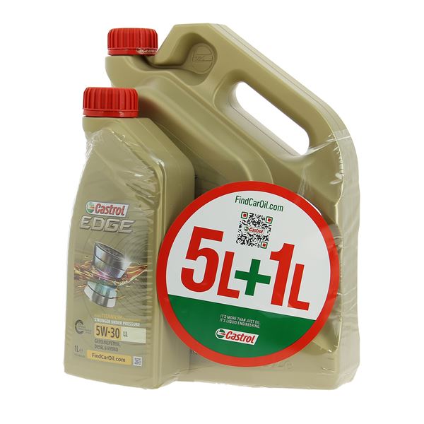 Huile moteur CASTROL Edge LL C3 Essence/Diesel 5W30 5L+1L OFFERT