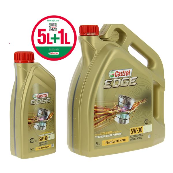 Huile moteur CASTROL Edge LL C3 Essence/Diesel 5W30 5L+1L OFFERT