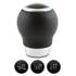 POMMEAU CUIR NOIR ROND BAGUE MARCHE AR + 3 PASTILLES DE VITESSES