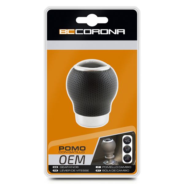 POMMEAU CUIR NOIR ROND BAGUE MARCHE AR + 3 PASTILLES DE VITESSES