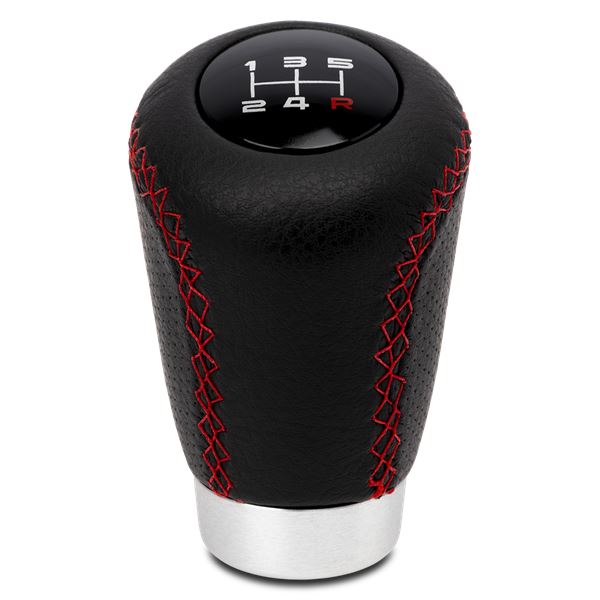 POMMEAU CUIR NOIR/ ROUGE BAGUE MARCHE AR + 3 PASTILLES DE VITESSES
