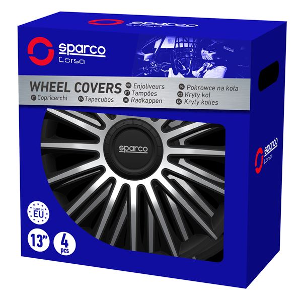 4 ENJOLIVEURS DE ROUES SPARCO TREVISO 14  GRIS