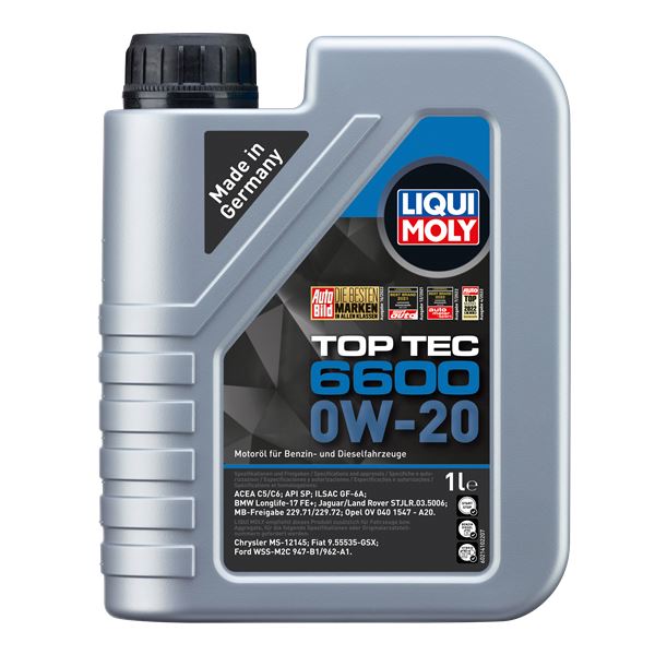 Huile moteur LIQUI MOLY Essence/Diesel Top Tec 6600 0W20 1L