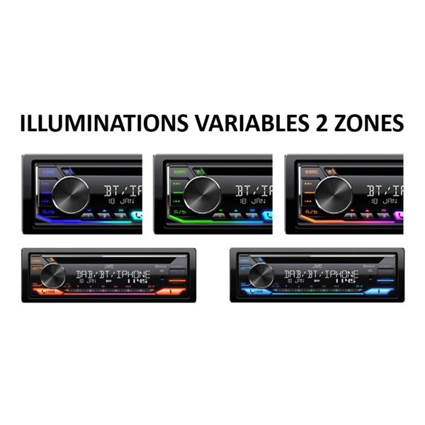 Autoradio Bluetooth DAB+ KD-DB922BT JVC