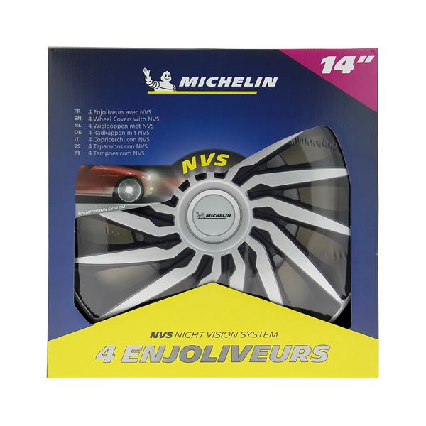 4 enjoliveurs 14 pouces Michelin Kendo