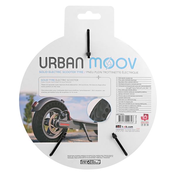 Pneu anti-crevaison pour trottinette 8,5" Urban Moov