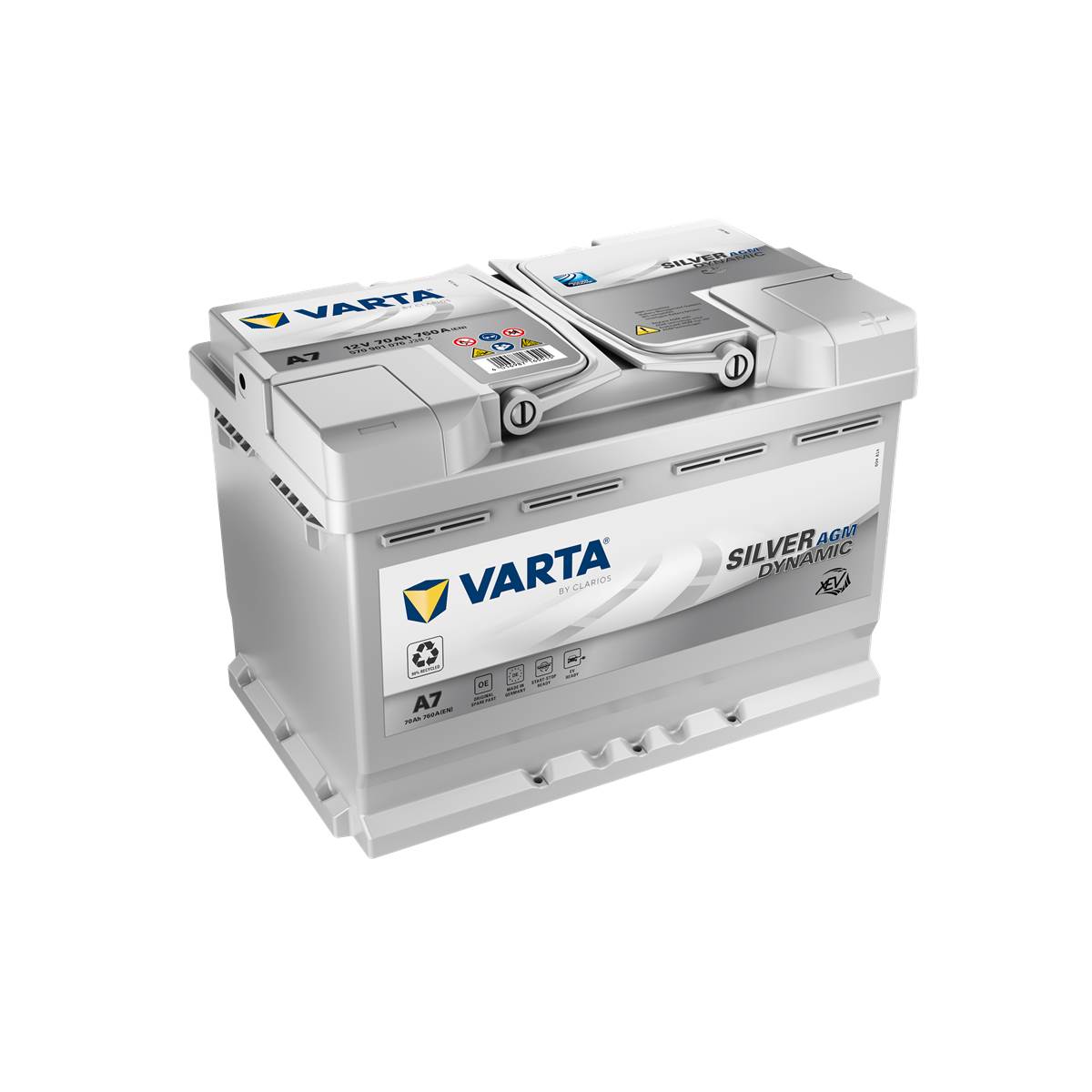 Batterie Voiture Varta Start & Stop Agm A7 Xev - 70ah / 760a - 12v