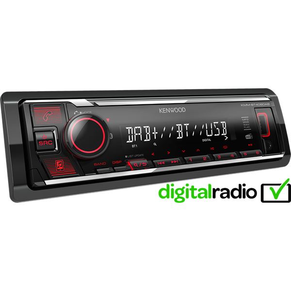 Autoradio KMM-BT408DAB + Antenne DAB+ Kenwood