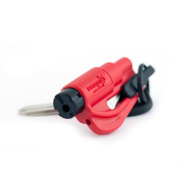 Porte-clés brise-vitre et coupe-ceinture Resqme Rouge