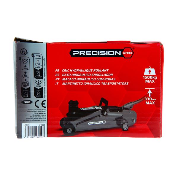 Cric hydraulique 1.5T PRECISION STEEL