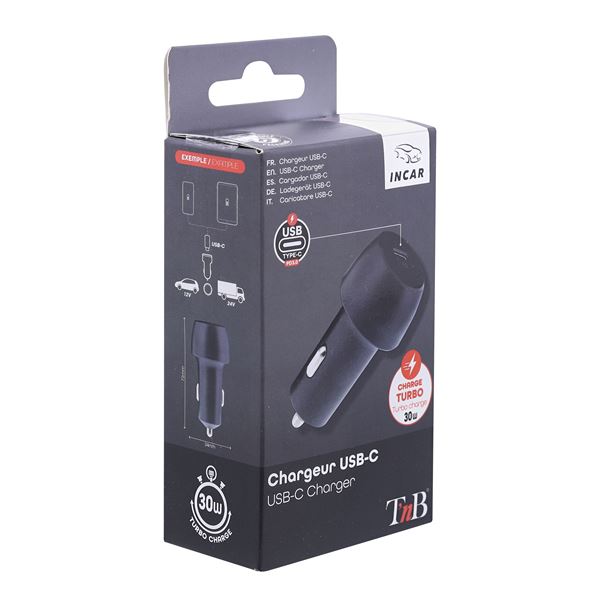 Chargeur allume-cigares 1 USB-C 30W T'nB