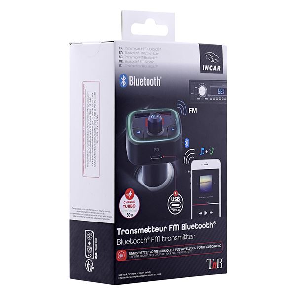 Transmetteur FM Bluetooth 5.0 kit mains libres et charge rapide T'nB