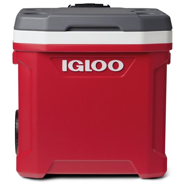 Glacière passive à roulettes Latitude 56L Rouge Igloo