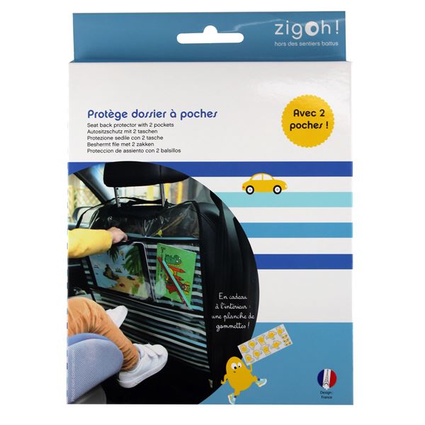 Protège dossier de siège 2 poches Zigoh