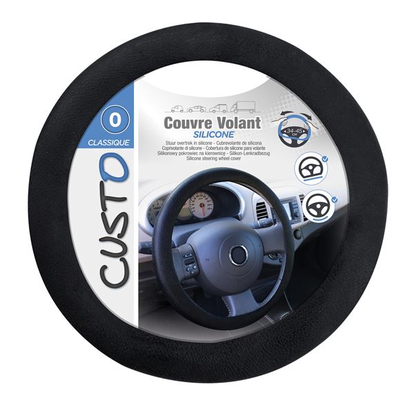 COUVRE VOLANT SILICONE NOIR PACK CARTON