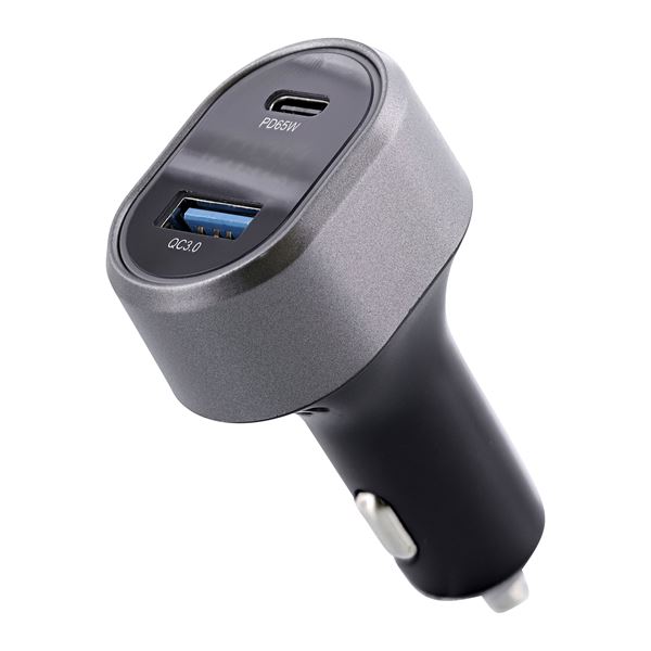 Chargeur allume-cigares 1 USB et 1 USB-C QC et PD 83W