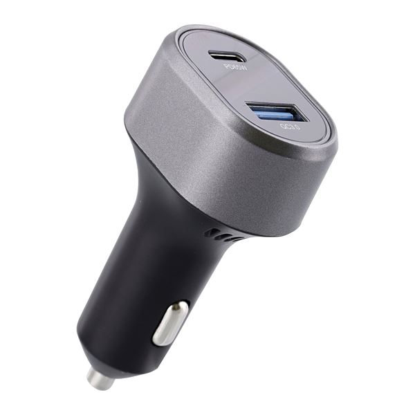 Chargeur allume-cigares 1 USB et 1 USB-C QC et PD 83W