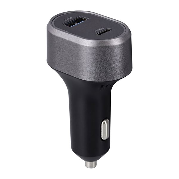 Chargeur allume-cigares 1 USB et 1 USB-C QC et PD 83W