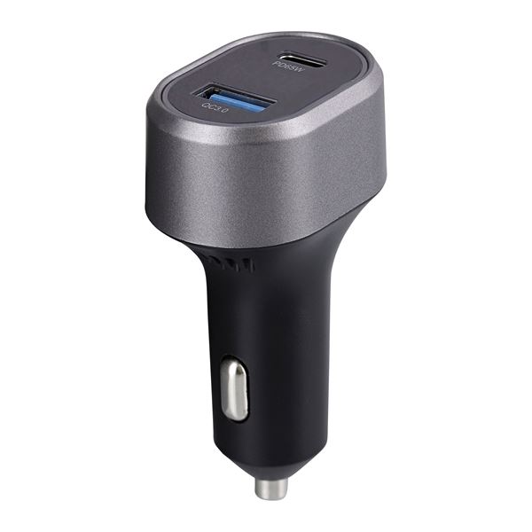 Chargeur allume-cigares 1 USB et 1 USB-C QC et PD 83W