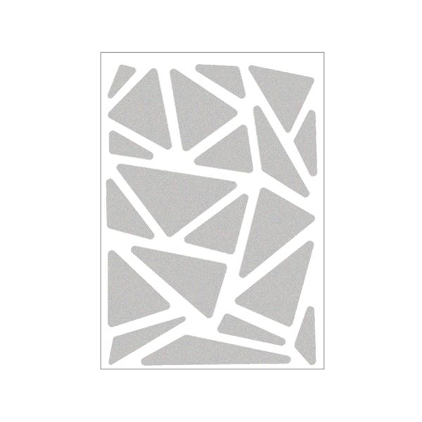 Stickers rétro réfléchissants triangles blanc Fais Toi Voir x2 planches