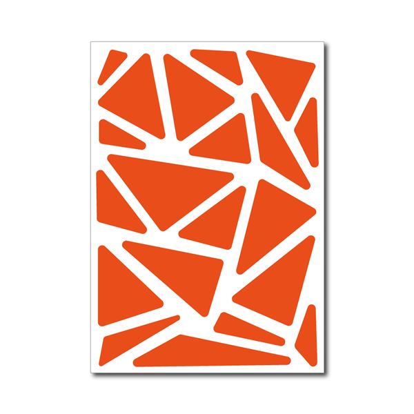 Stickers rétro réfléchissants triangles orange Fais Toi Voir x2 planches