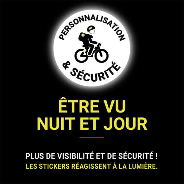 Stickers rétro réfléchissants triangles rouge Fais Toi Voir x2 planches