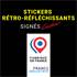 Stickers rétro réfléchissants chevrons blanc Fais Toi Voir x2 planches