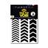 Stickers rétro réfléchissants chevrons noir Fais Toi Voir x2 planches