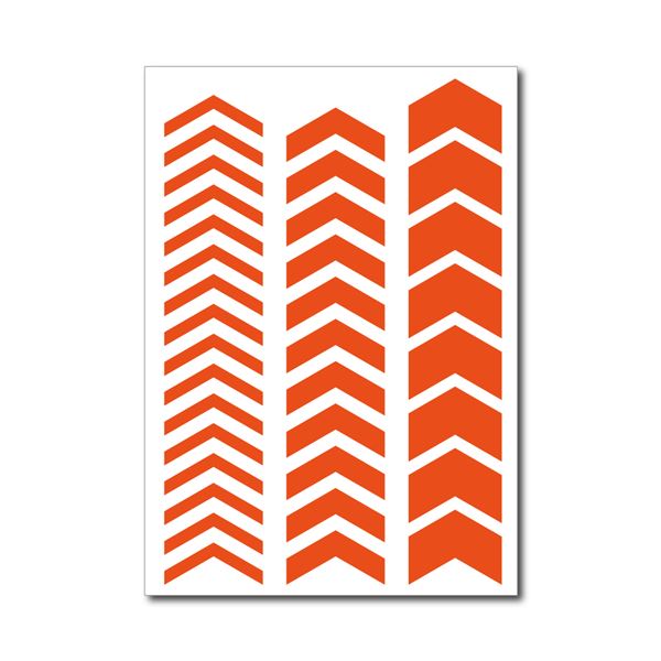 Stickers rétro réfléchissants chevron orange Fais Toi Voir x2 planches