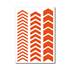 Stickers rétro réfléchissants chevron orange Fais Toi Voir x2 planches
