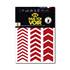 Stickers rétro réfléchissants chevrons rouge Fais Toi Voir x2 planches