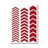 Stickers rétro réfléchissants chevrons rouge Fais Toi Voir x2 planches