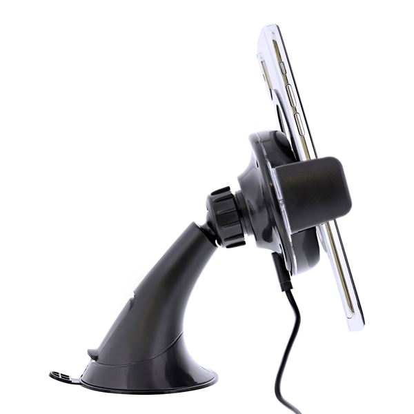 Support charge induction 10W mâchoire ventouse et grille d'aération