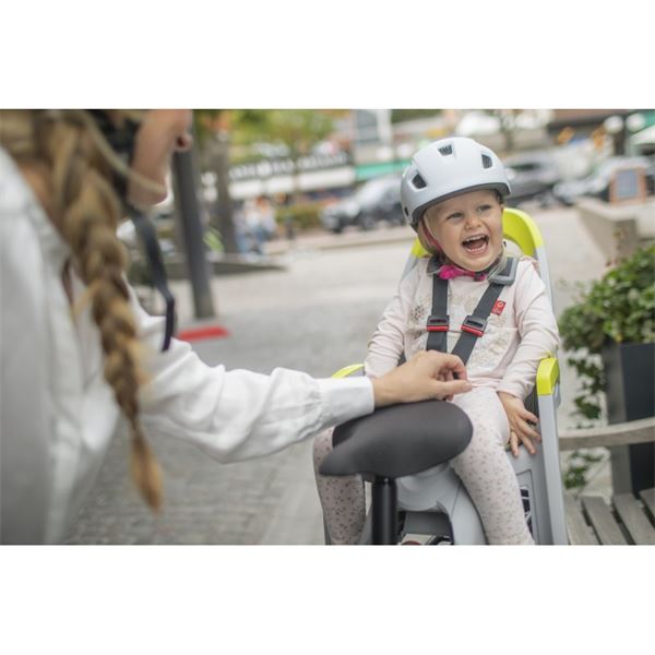 Porte-bébé HAMAX fixation cadre AMAZE gris-jaune